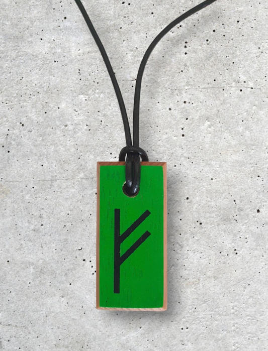 Fehu Rune Necklace