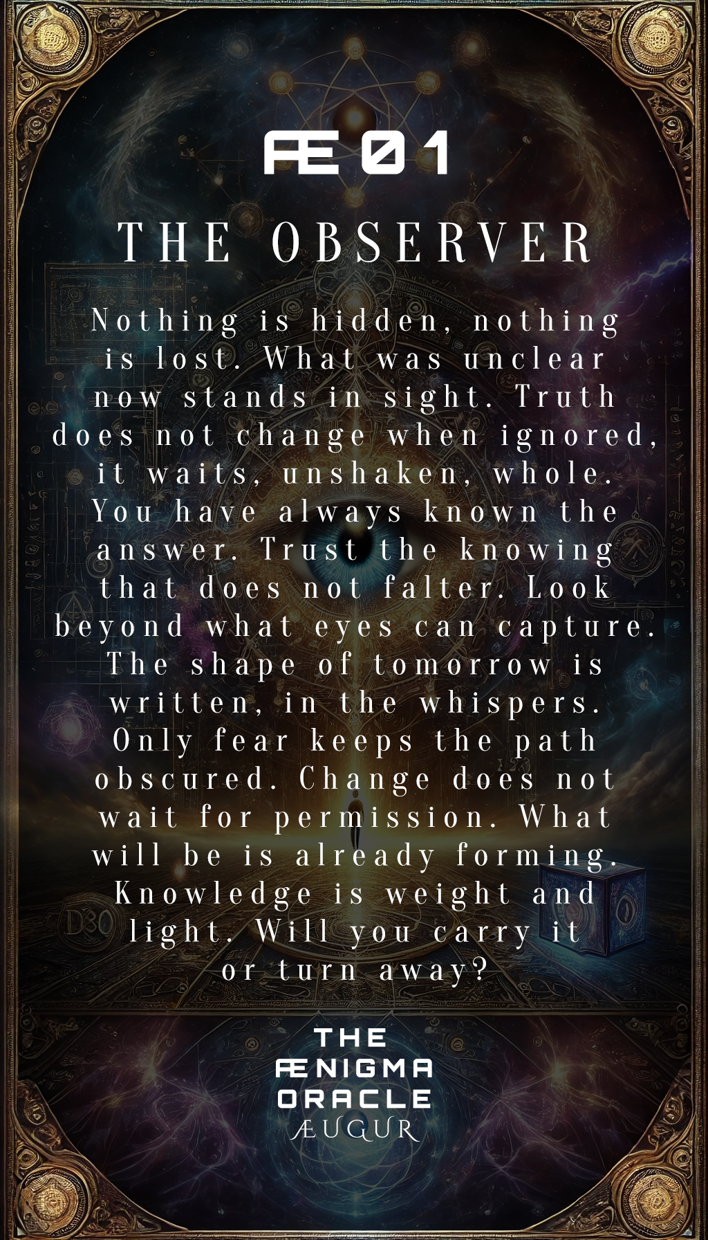 🜂 The Ænigma Oracle – ÆUGUR™