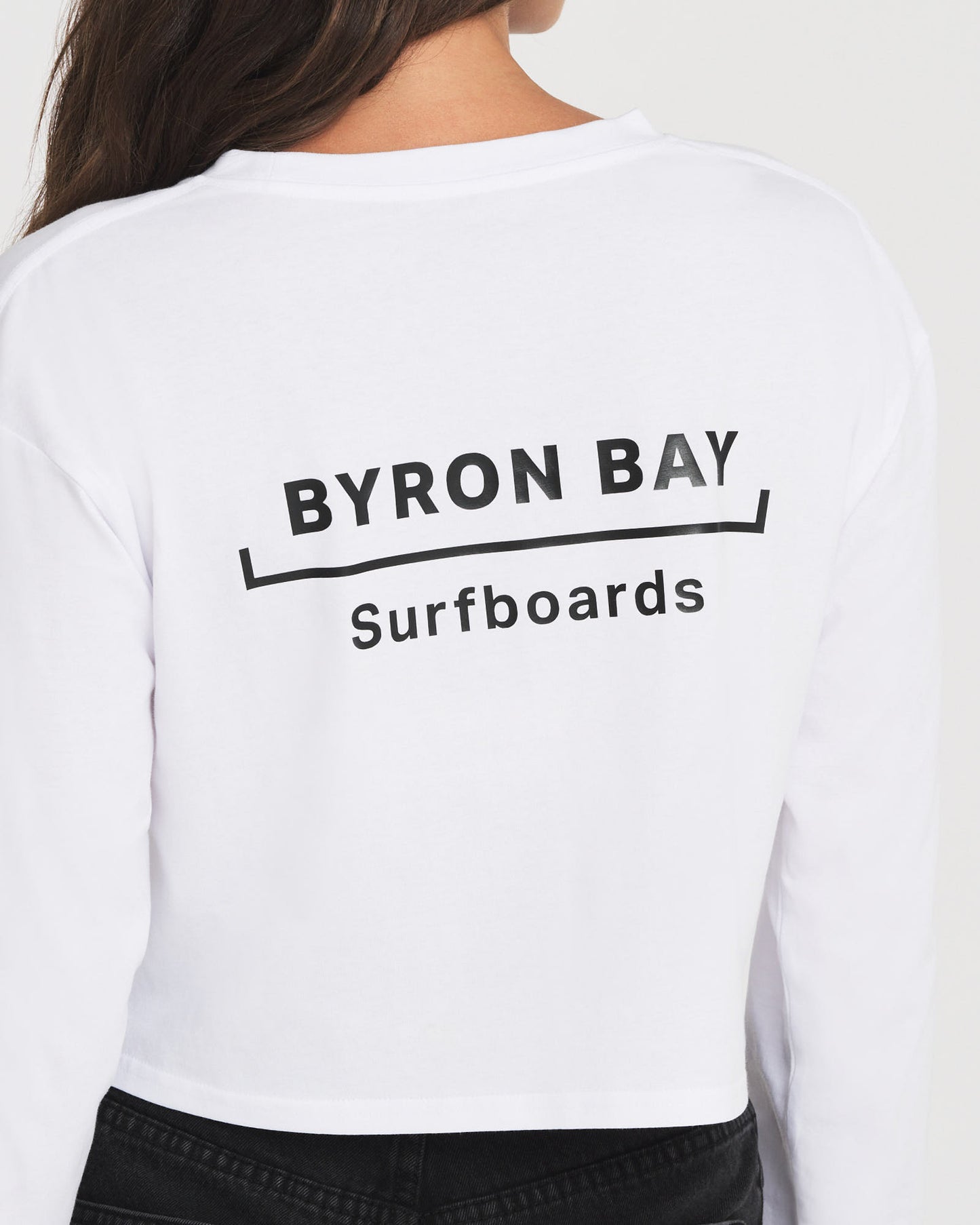 Byron Bay Surfboards Cropped Long Sleeve T-Shirt