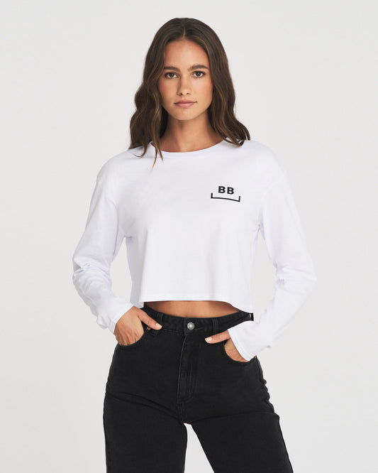 Byron Bay Surfboards Cropped Long Sleeve T-Shirt